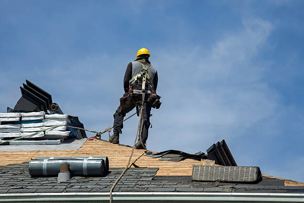 Professional Roofing technician working in Akron, PA